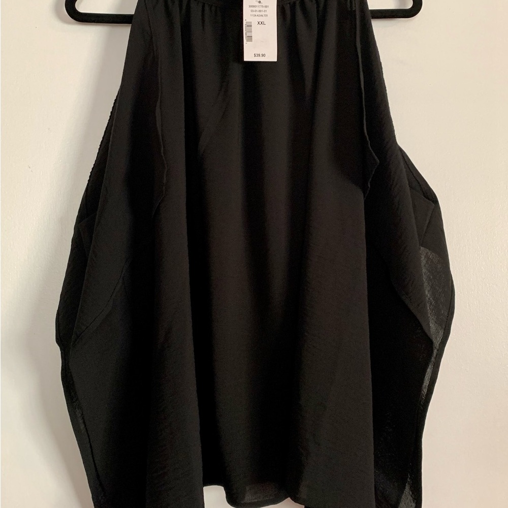 🎉021 NWT RICKIS plus black halter swing top